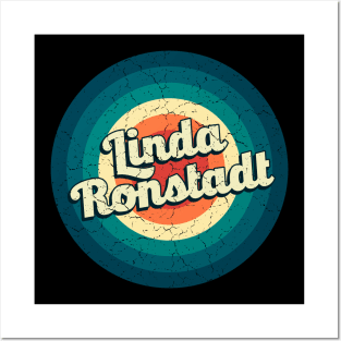 Graphic Linda Name Retro Vintage Circle Posters and Art